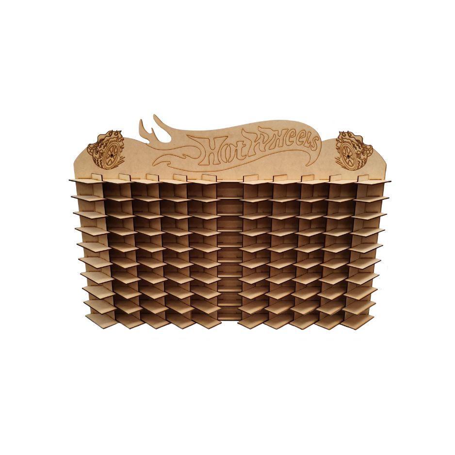 Exhibidor de pared para 100 carritos a escala