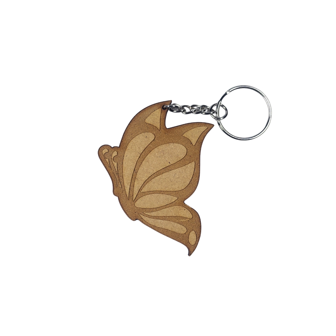 Llavero de mdf grabado - Mariposa en vuelo