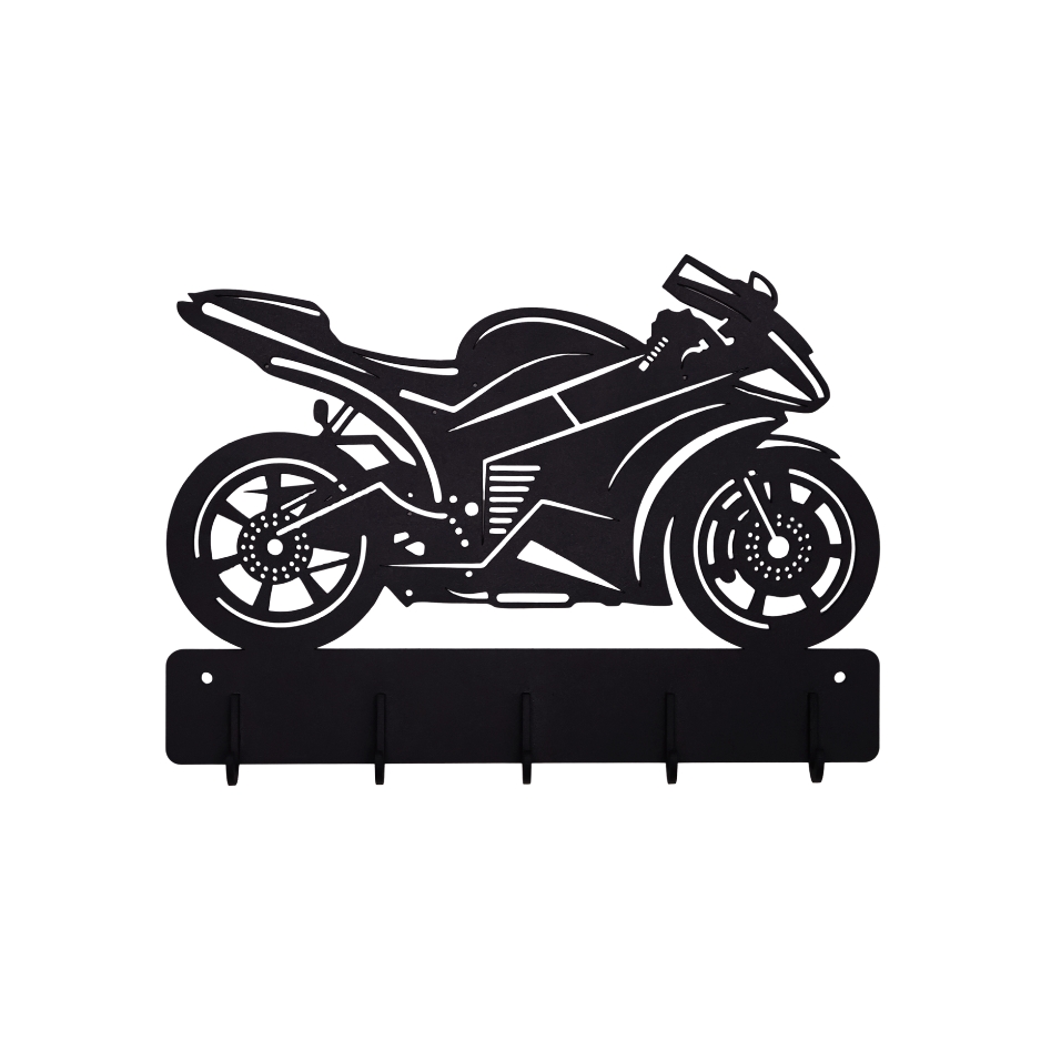 Portallaves decorativo de pared – Motoclicleta Deportiva